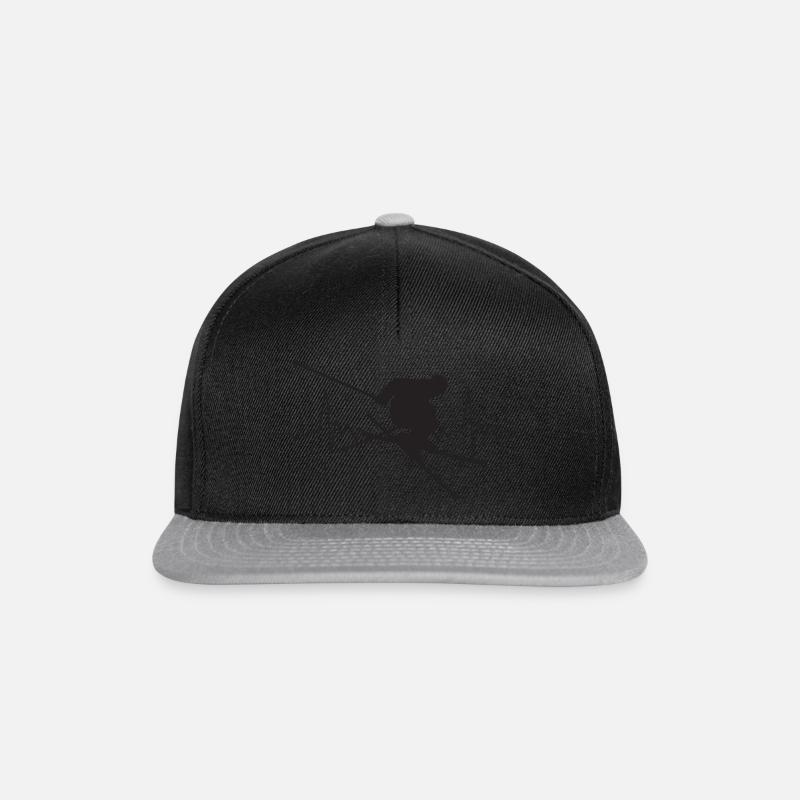 Rythme cardiaque de ski - Casquette snapback - noir/gris