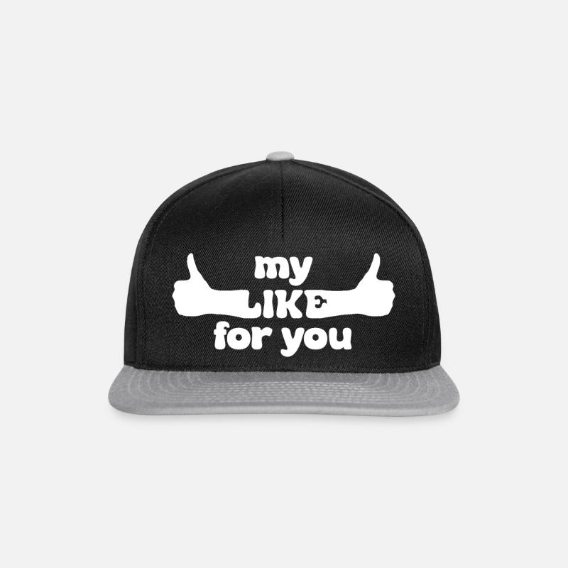 Pouces en l’air comme pour vous Design - Casquette snapback - noir/gris