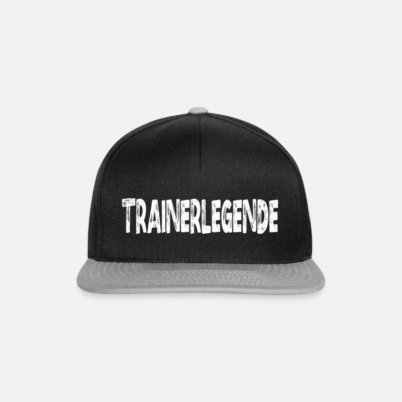 Trainerlegende - Snapback Cap - Schwarz/Grau