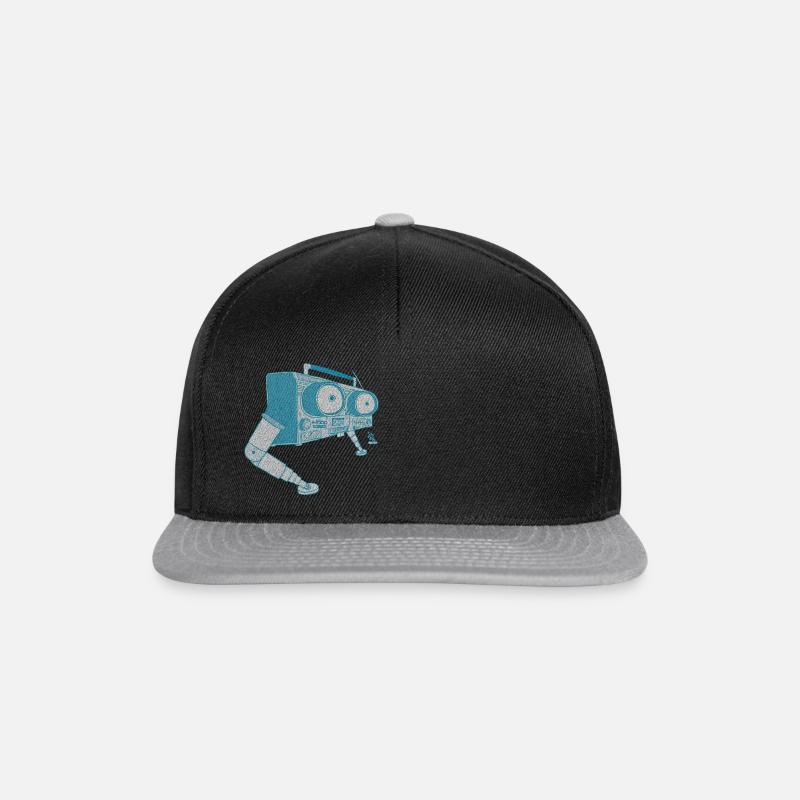 Can.Eyes – Walking Retro Radio, Pixelated - Snapback Cap - Schwarz/Grau