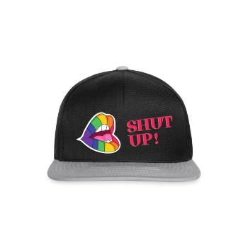 Shut up - Snapback Cap - Schwarz/Grau - Vorne