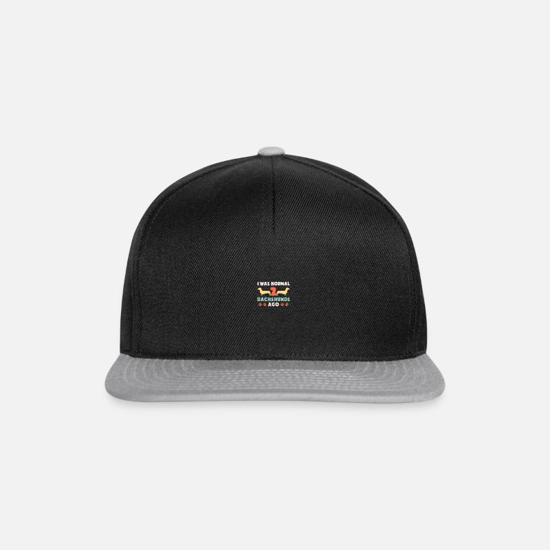 I Was Normal 2 Dachshunds Ago - Snapback Cap - Schwarz/Grau