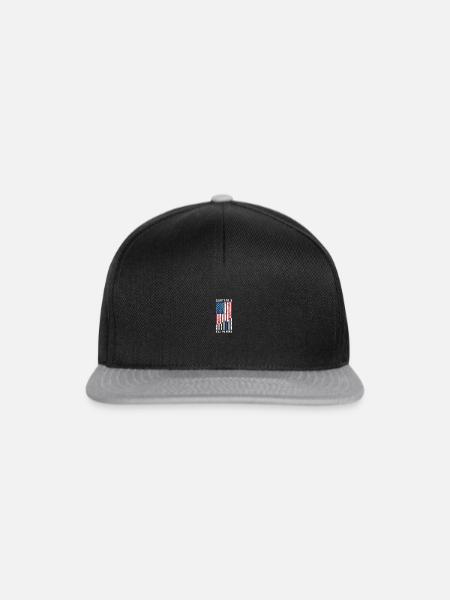 Salute The Flag Back The Badge Flag Law - Snapback Cap - Schwarz/Grau