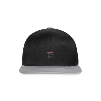 10 Things I Want In My Life Cars More Cars - Snapback Cap - Schwarz/Grau - Vorne