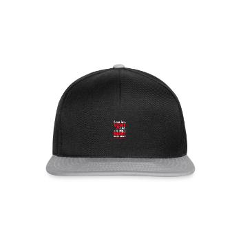 I Am Her Voice She Is My Heart Blood Cancer - Snapback Cap - Schwarz/Grau - Vorne