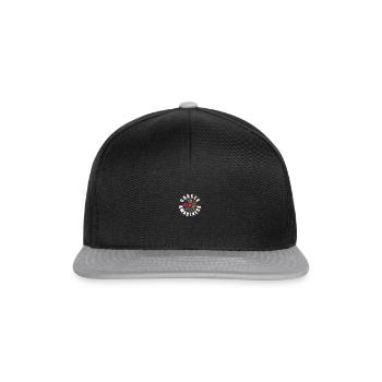 Cancer Awareness Ribbon Heart - Snapback Cap - Schwarz/Grau - Vorne