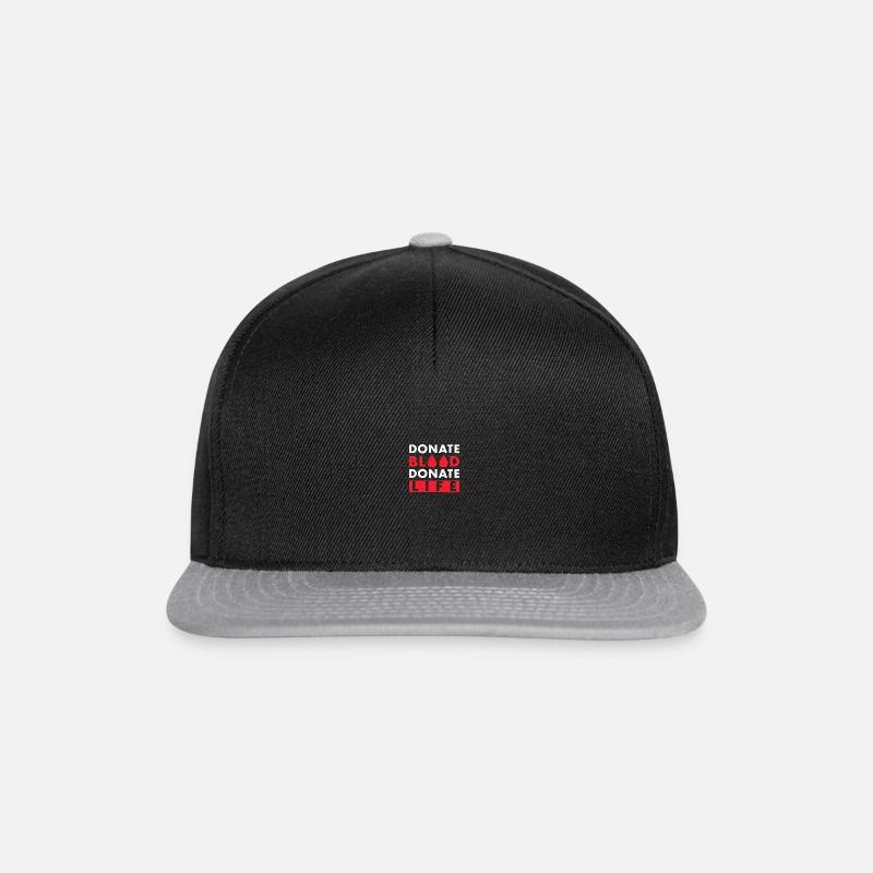 Donate Blood Donate Life - Snapback Cap - Schwarz/Grau