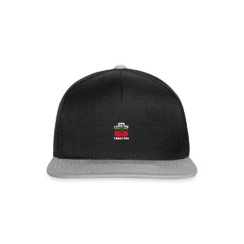 Mom I Love You From My Head Tomatoes Funny Mothers - Snapback Cap - Schwarz/Grau - Vorne