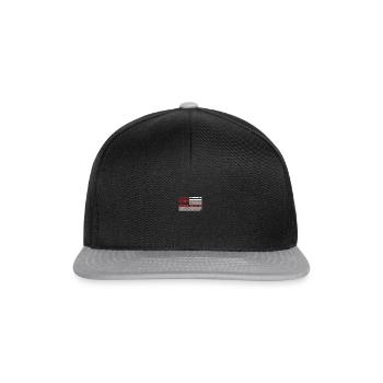 Stroke Awareness USA American Flag Stroke Survivor - Snapback Cap - Schwarz/Grau - Vorne