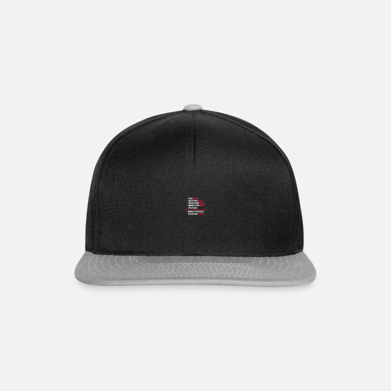 Only Flying Has No End Fliegen Flieger Pilot - Snapback Cap - black/grey