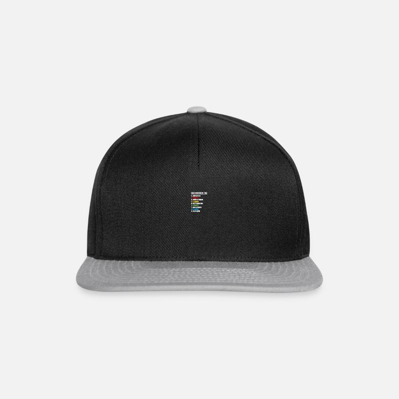 Der Perfekte Tag vom Gamer Gaming Zocker Lustig - Snapback Cap - Schwarz/Grau