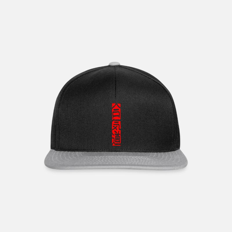 Aïkido - Rayures d’Écriture - Casquette snapback - noir/gris
