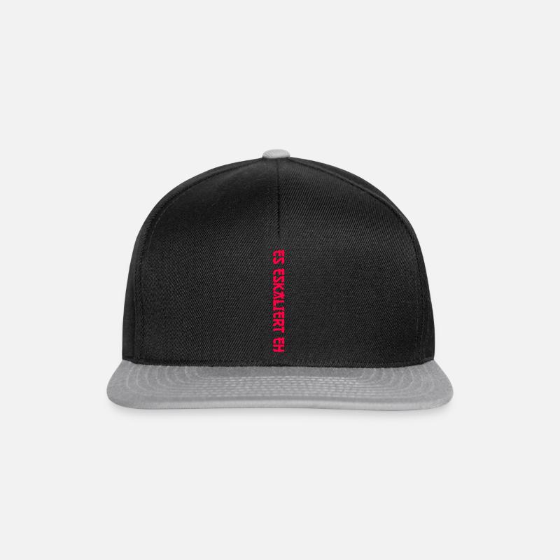 Es Eskaliert Eh Spruch Humor - Snapback Cap - Schwarz/Grau