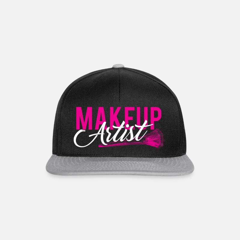 Make Up Artist MUA Kosmetikerin Schminke Makeup - Snapback Cap - Schwarz/Grau