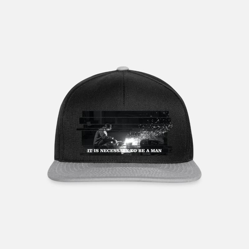 It is Necessary to be a Man - Snapback Cap - Schwarz/Grau