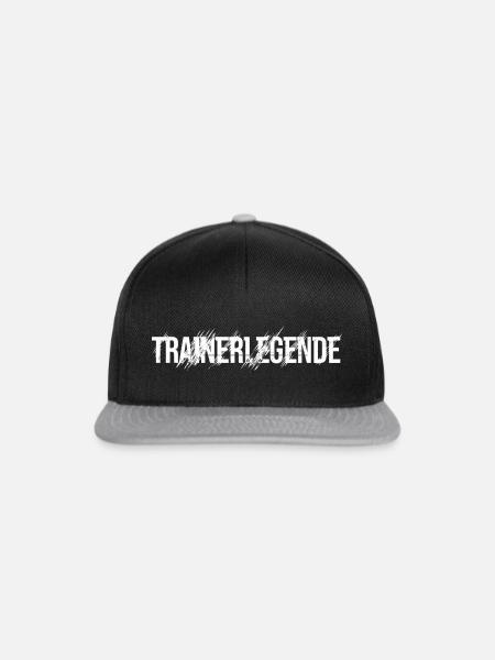 Trainerlegende - Snapback Cap - Schwarz/Grau