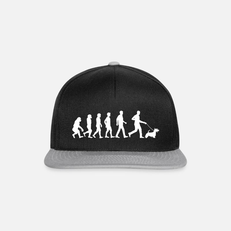 Scottish Terrier Hund Evolution Hundebesitzer - Snapback Cap - Schwarz/Grau
