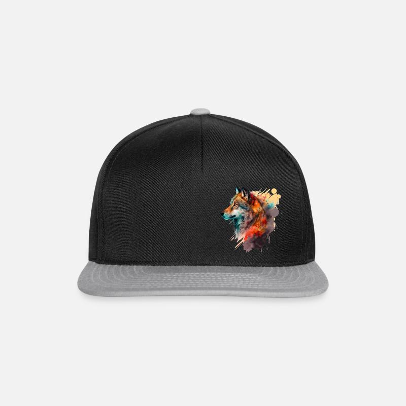 Wolf - Snapback Cap - Schwarz/Grau