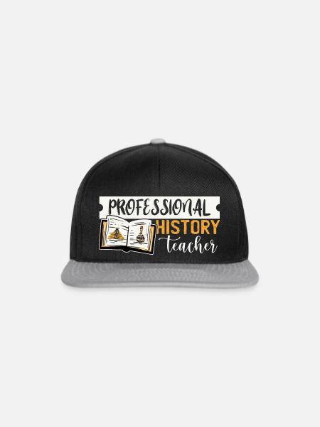 Geschichte Lehrer - Snapback Cap - Schwarz/Grau