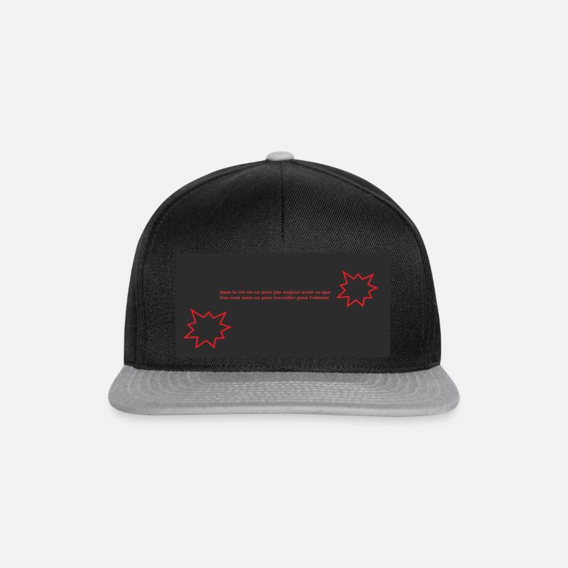 Motivational phrase - Snapback Cap - black/grey