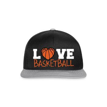 I love Series: I heart Basketball - Snapback Cap - Schwarz/Grau - Vorne