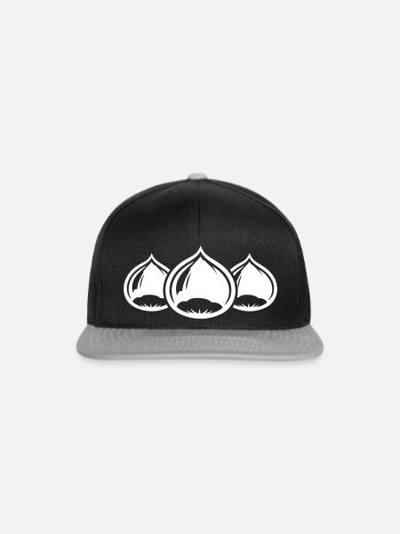 Kastanien Symbol - Snapback Cap - Schwarz/Grau