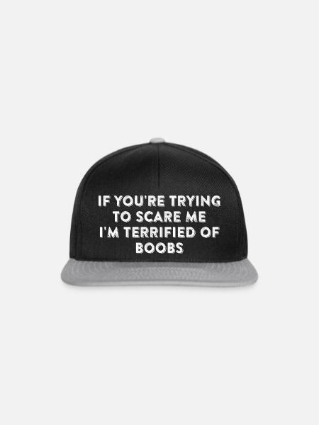 Ich hab Angst vor Brüsten - Snapback Cap - Schwarz/Grau