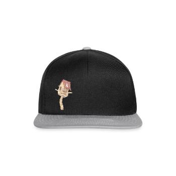 Vogelhäuschen. graffiti streetart aus spanien - Snapback Cap - Schwarz/Grau - Vorne