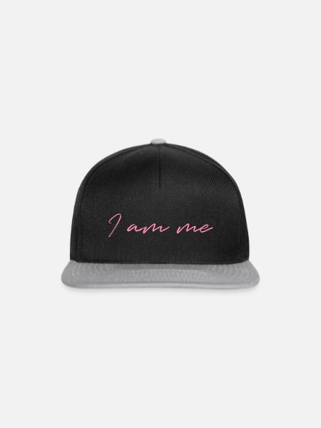 I am me Pink - Snapback Cap - black/grey