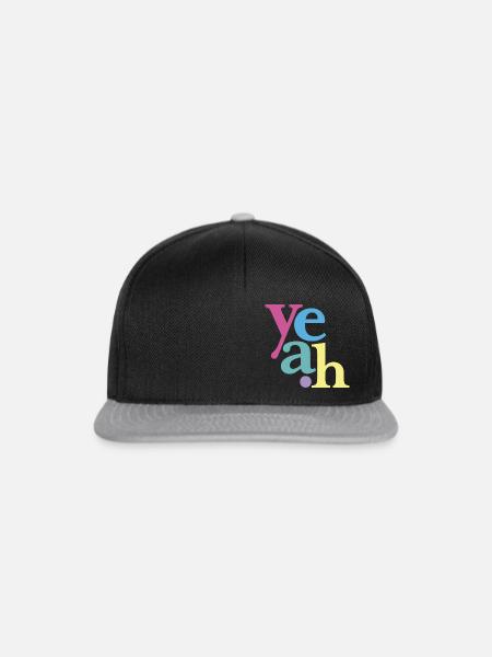 yeah neonpastell - Snapback Cap - Schwarz/Grau