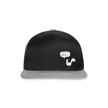 Elle est ou la poulette - Casquette snapback - noir/gris - Devant