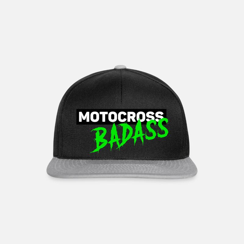 Mx Green badass - Casquette snapback - noir/gris