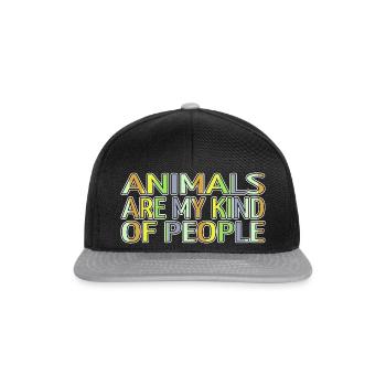 Défenseurs des droits des animaux Bien-être animal présent - Casquette snapback - noir/gris - Devant