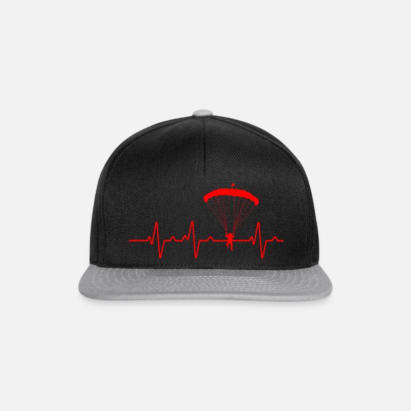 Faldskærm Heartbeat Skydiver - Snapback Cap - sort/grå