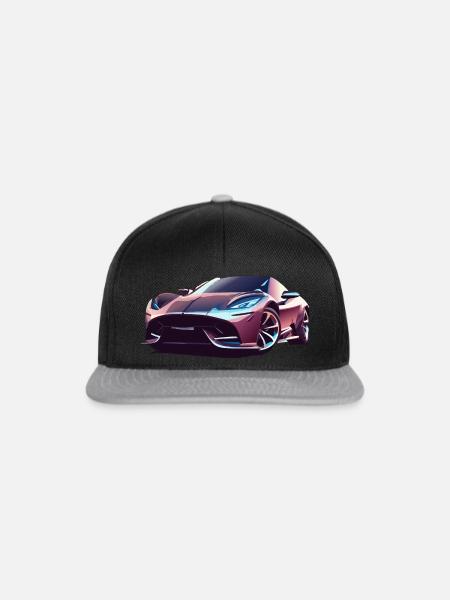 Chrom Sportwagen - Snapback Cap - Schwarz/Grau
