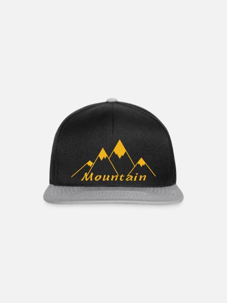 Mountain 7 - Snapback Cap - Schwarz/Grau