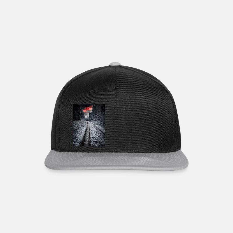Der Hohe Meißner - Snapback Cap - Schwarz/Grau