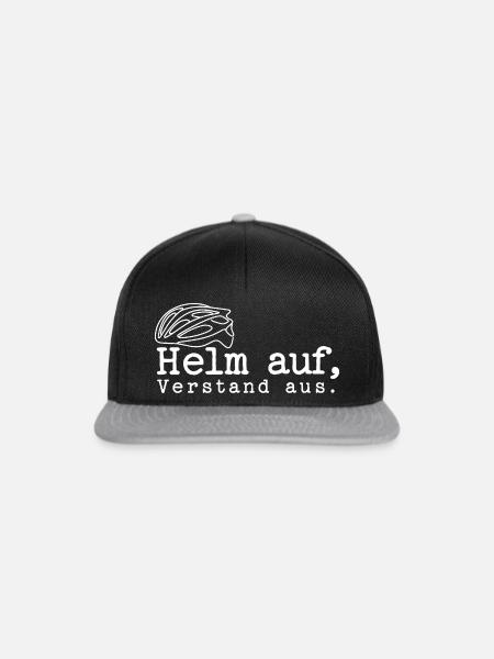 Helm Auf Verstand Aus Fahrrad - Snapback Cap - Schwarz/Grau