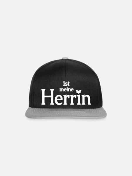 Selbstgestalen Name der Herrin - Snapback Cap - Schwarz/Grau