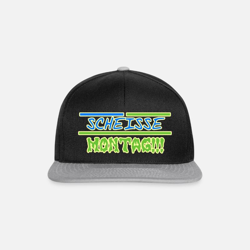 Scheisse Montag - Snapback Cap - Schwarz/Grau