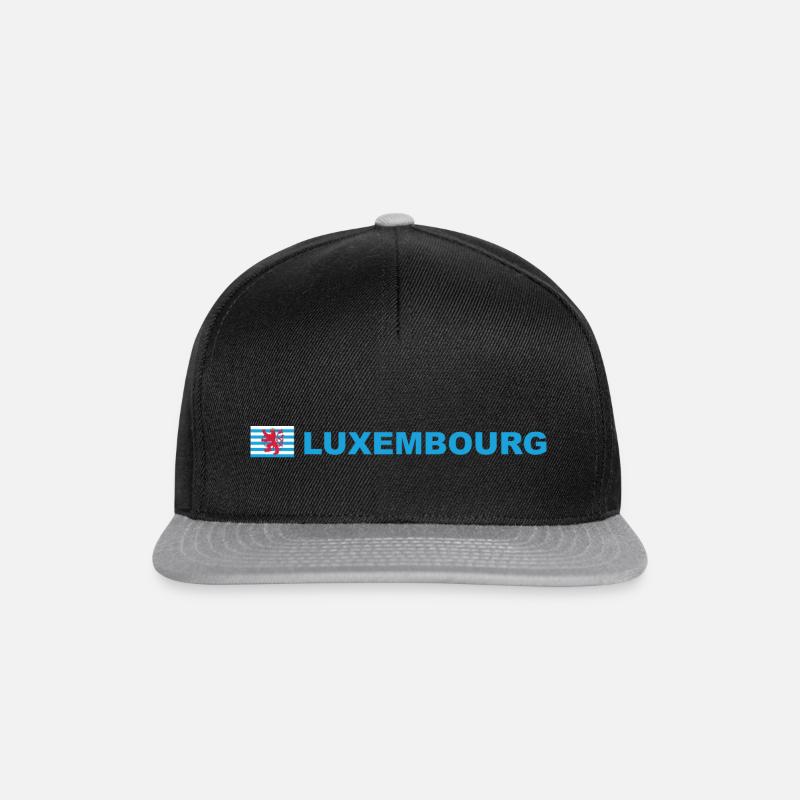 Luxembourg and flag - Snapback Cap - black/grey