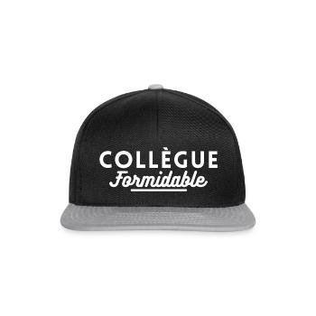 Collègue formidable. t-shirt pour collegue - Casquette snapback - noir/gris - Devant