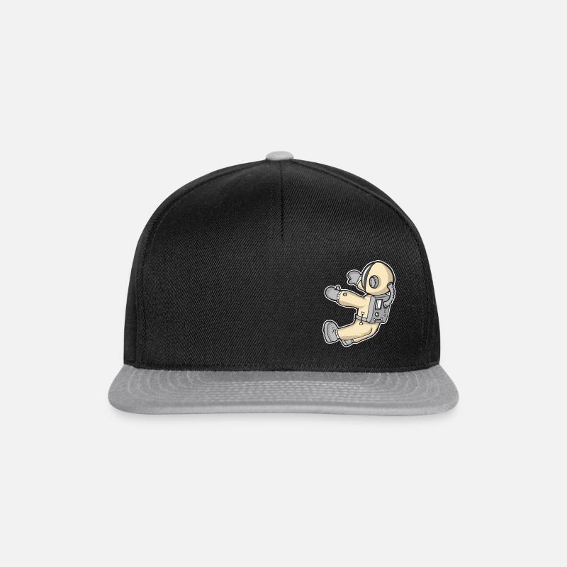 space man Astronaut - Snapback Cap - Schwarz/Grau