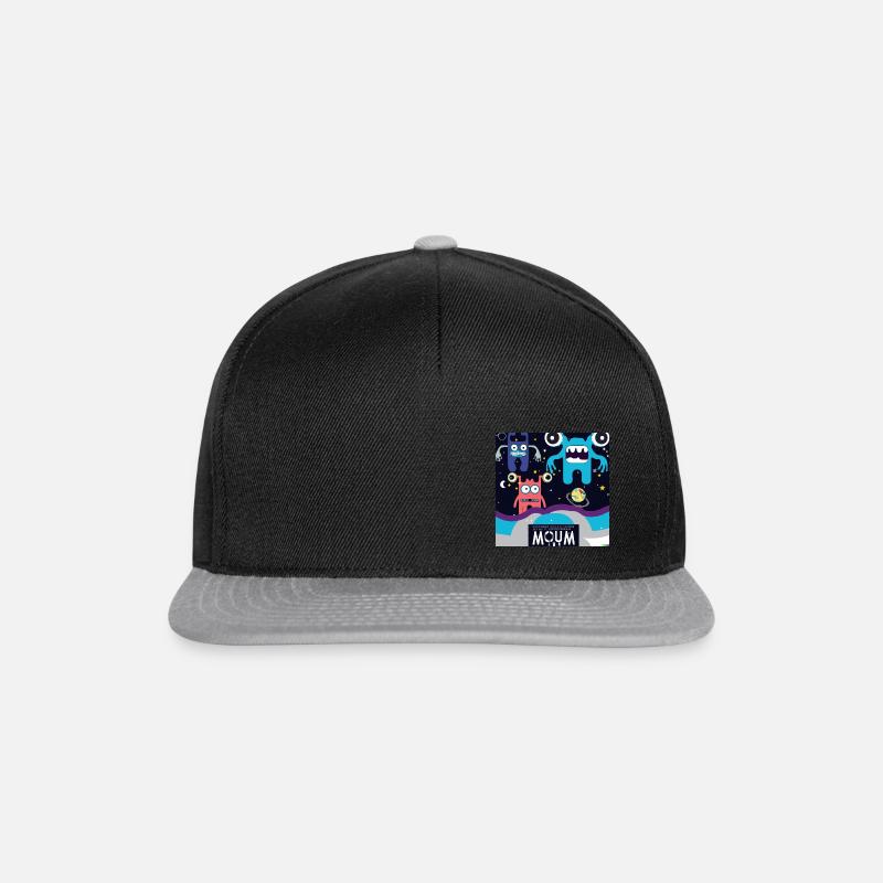 Cosmic Creatures: A Mashup of Space and Comics - Snapback Cap - Schwarz/Grau