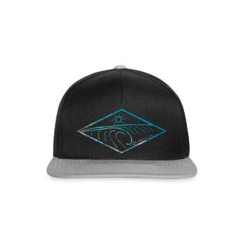 Stay Curious Wave - Snapback Cap - black/grey - Front