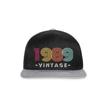 1989 VINTAGE - Casquette snapback - noir/gris - Devant
