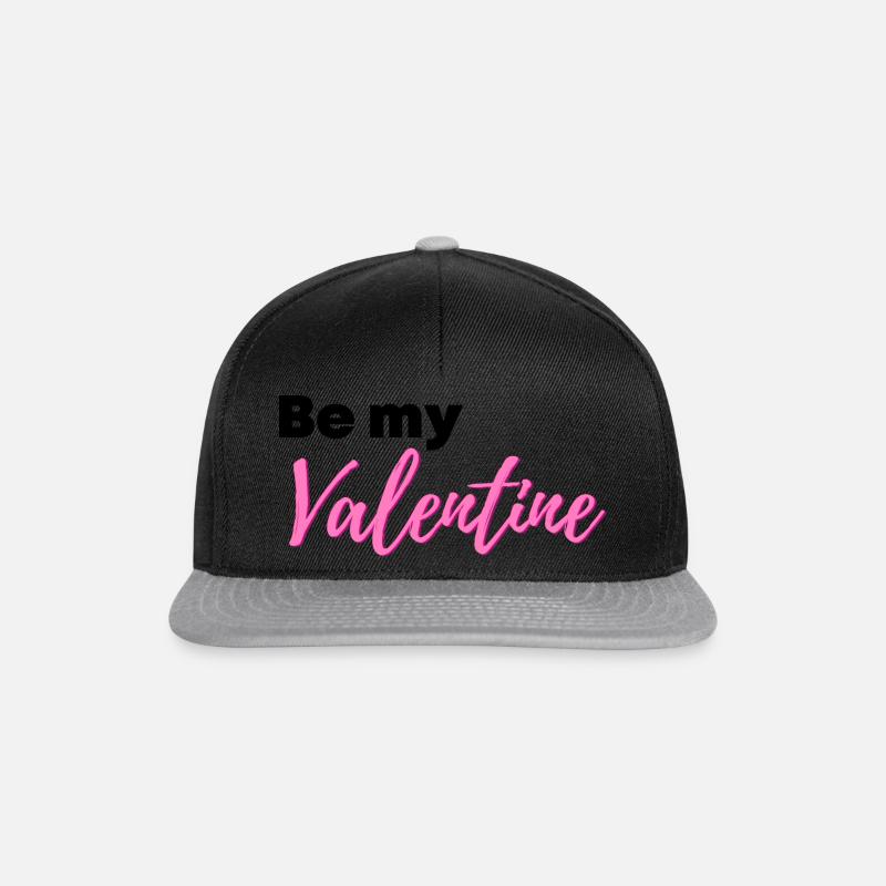 S’il vous plaît soyez ma Saint-Valentin I Saint-Valentin - Casquette snapback - noir/gris