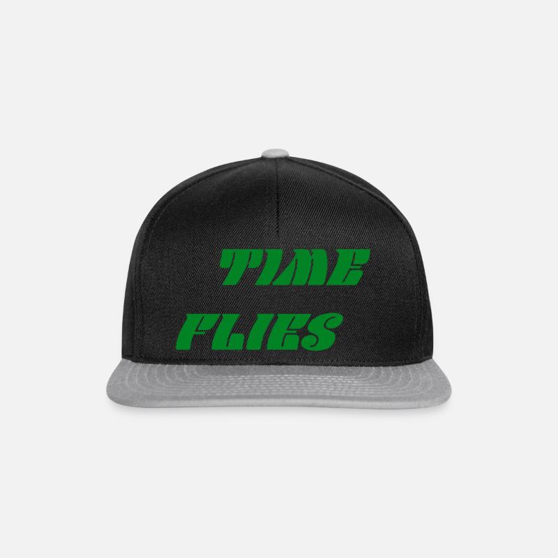 time flies - Snapback Cap - black/grey