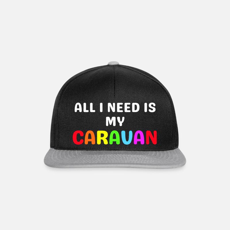 All I Need Is My Caravan - Rainbow colored - Snapback Cap - black/grey