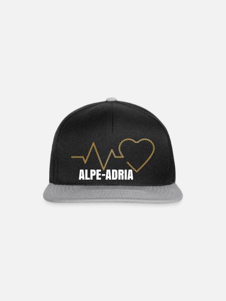Fahrradurlaub Alpe Adria - Snapback Cap - Schwarz/Grau